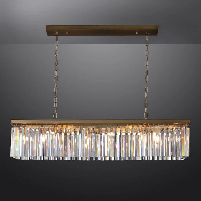 Rhysol Crystal Rectangular Chandelier 49", 59"