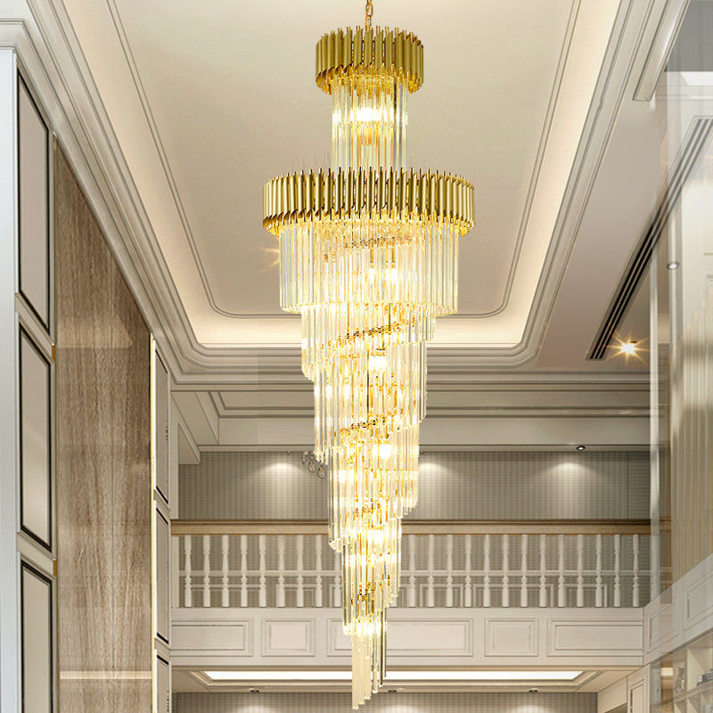 Helix Crystal Elegance Chandelier for Entrance and Staircase Chandeliers Kevinstudiolives   