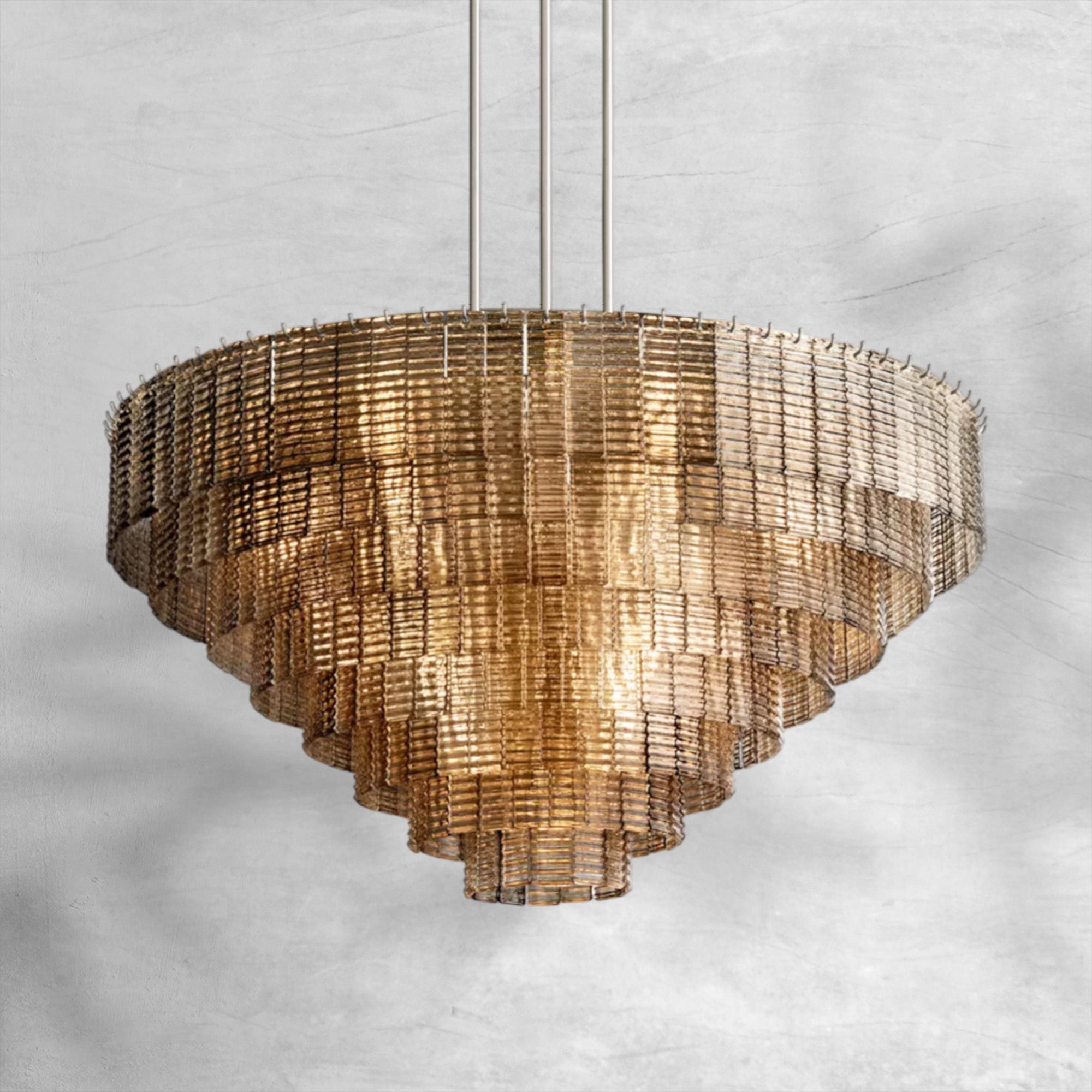 Sirena Smoke Round Chandelier 52"