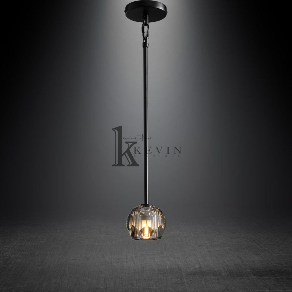 Kristal Modern Crystal Ball Pendant Light (Rod), Kitchen Island Pendant Lighting