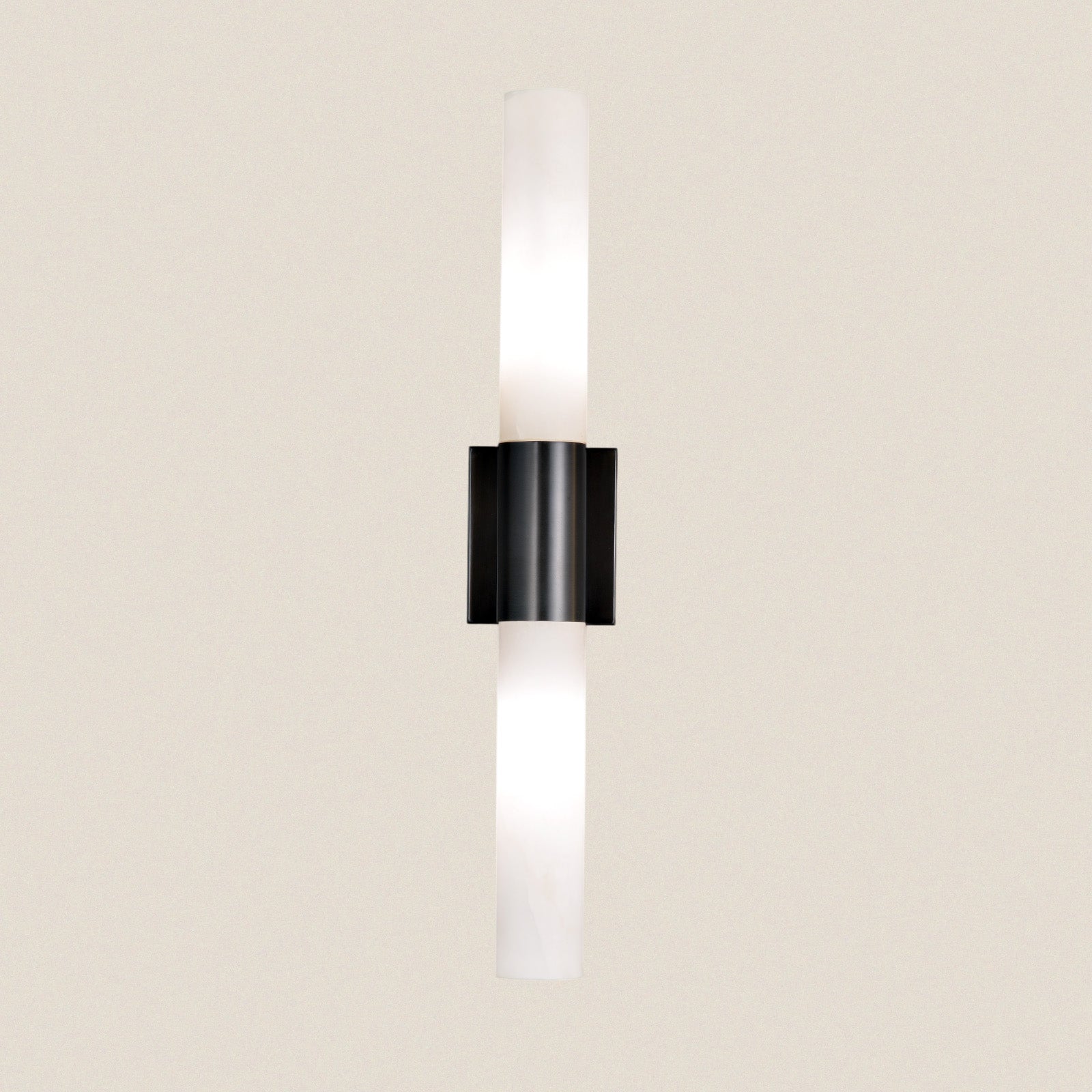 Modern Alabaster Vertical Double-Ended Wall Sconce