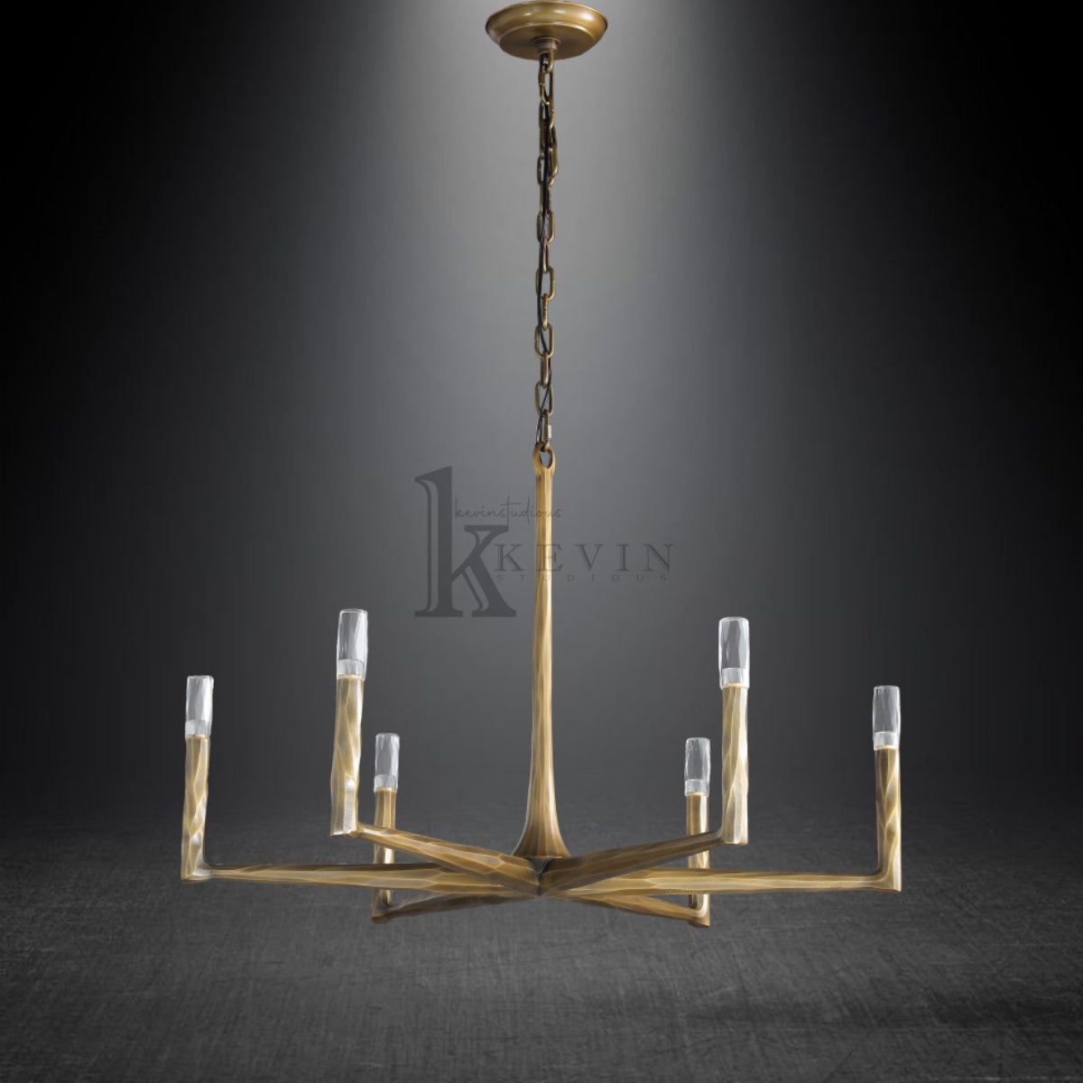 Thomas Modern Forged Brass Round Chandelier 36", 48", 60", 72"