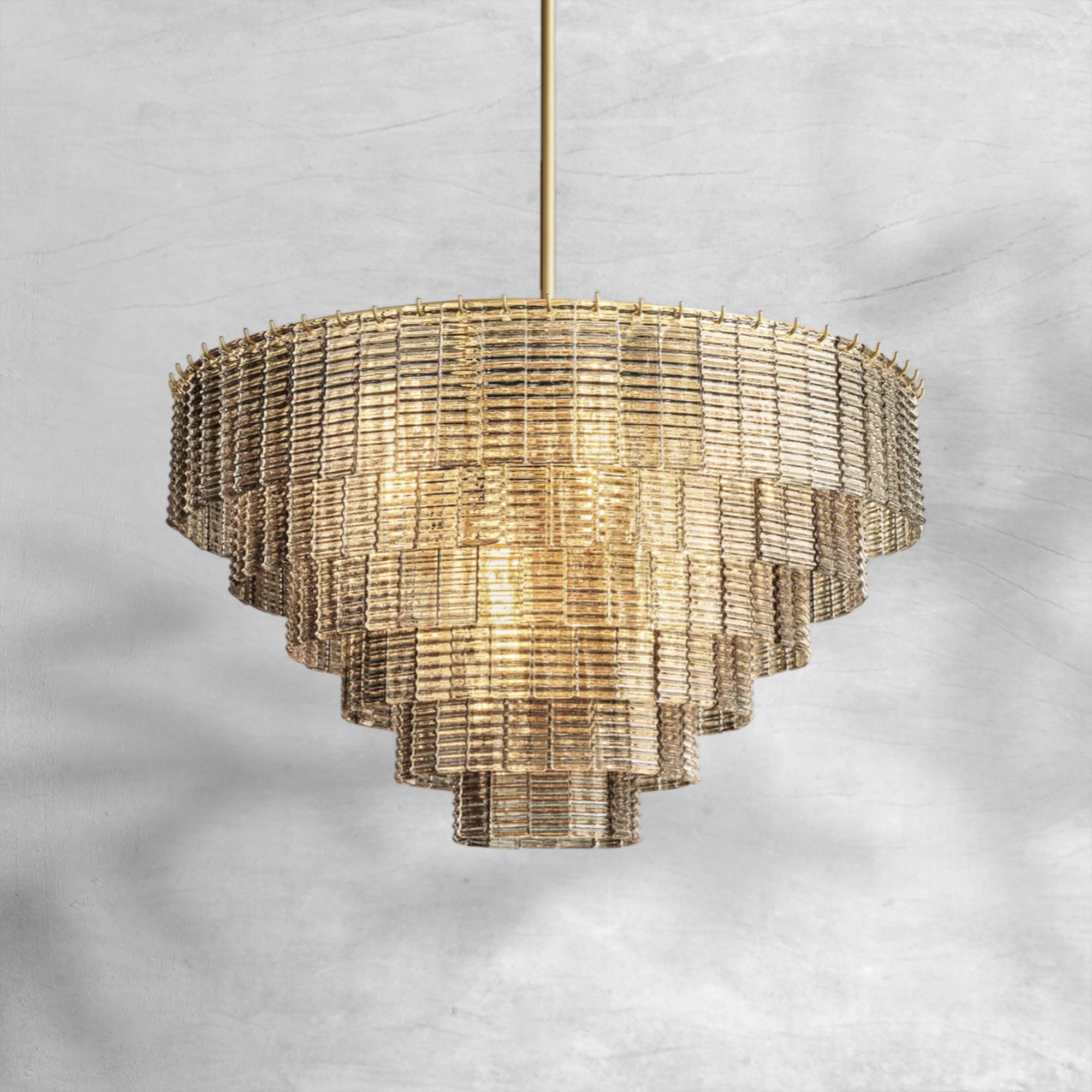 Sirena Smoke Round Chandelier 41"