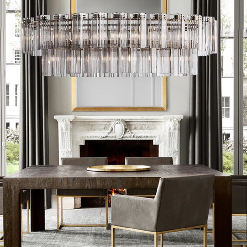 Delsie Oval Chandelier 51"63"72"