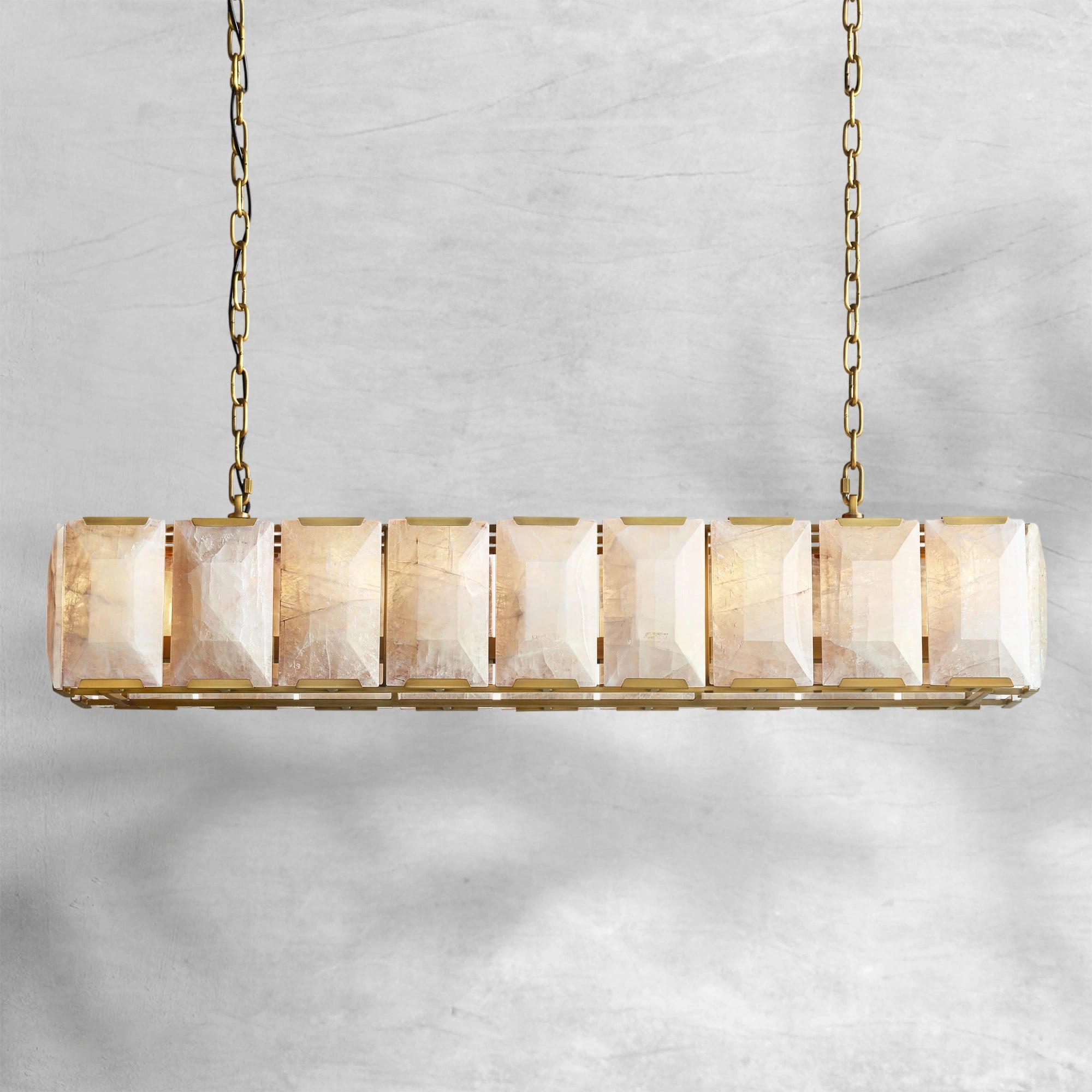Harlew Calcite Rectangular Chandelier 42"54''62''74''