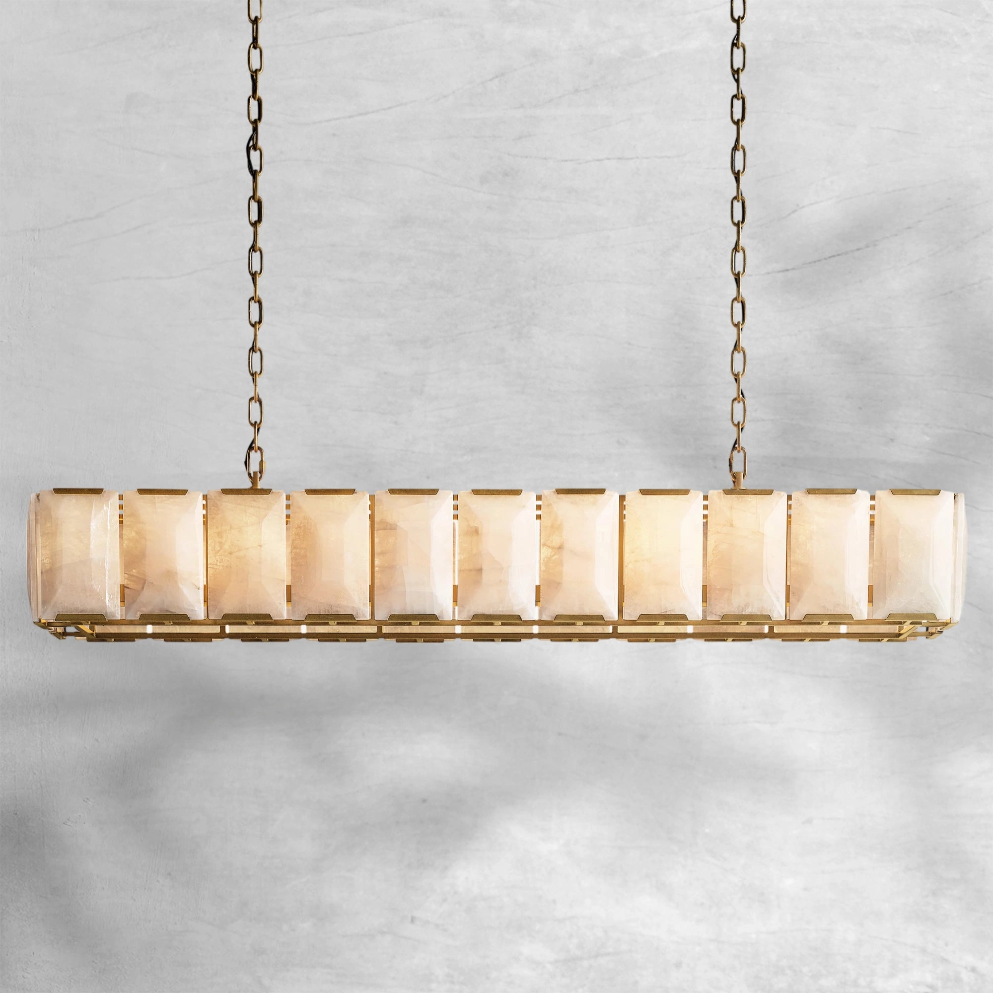 Harlew Calcite Rectangular Chandelier 42"54''62''74''