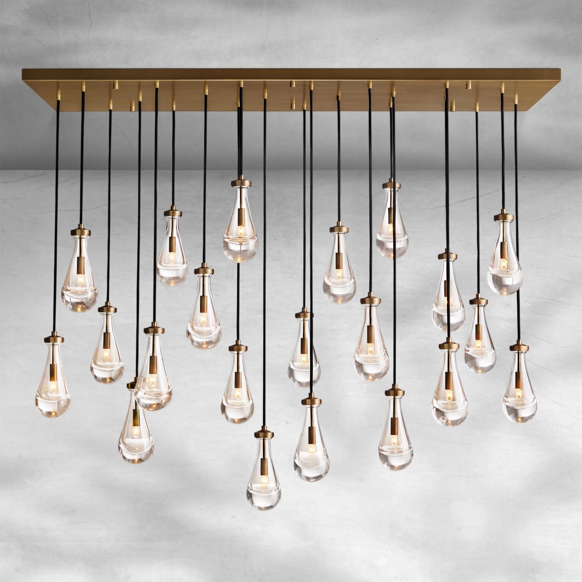 Raindrop Modern Linear Chandelier 54", 72"