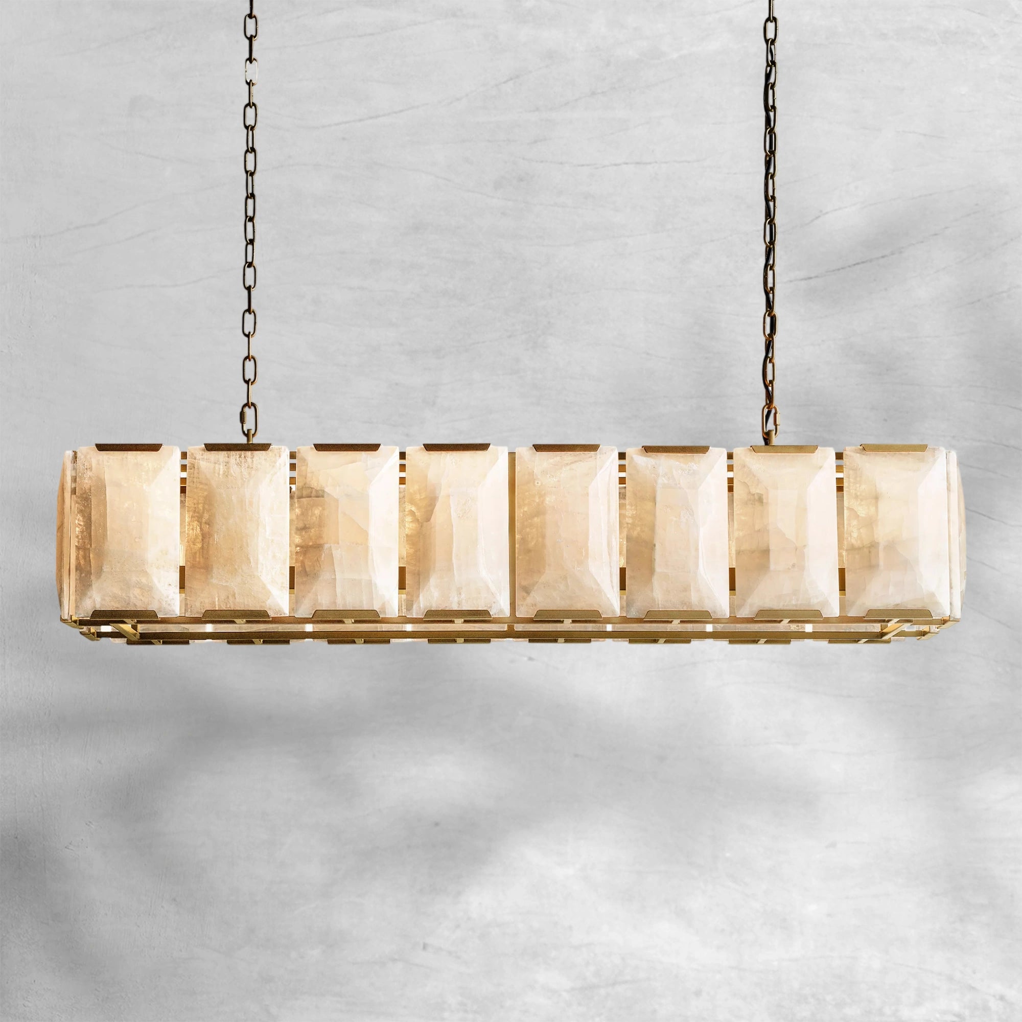 Harlew Calcite Rectangular Chandelier 42"54''62''74''