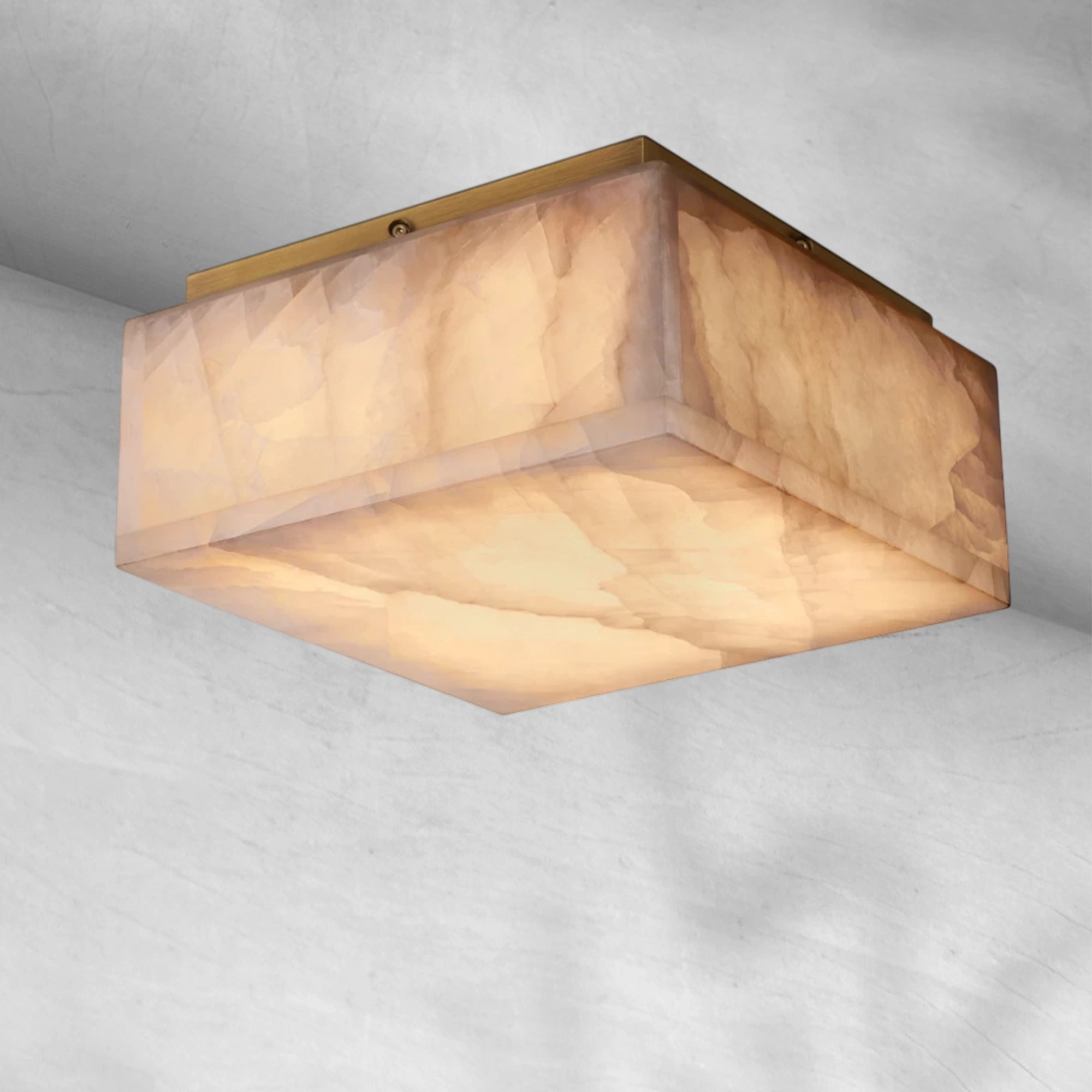 Rivaga Calcite Square Flushmount 6"10"14"