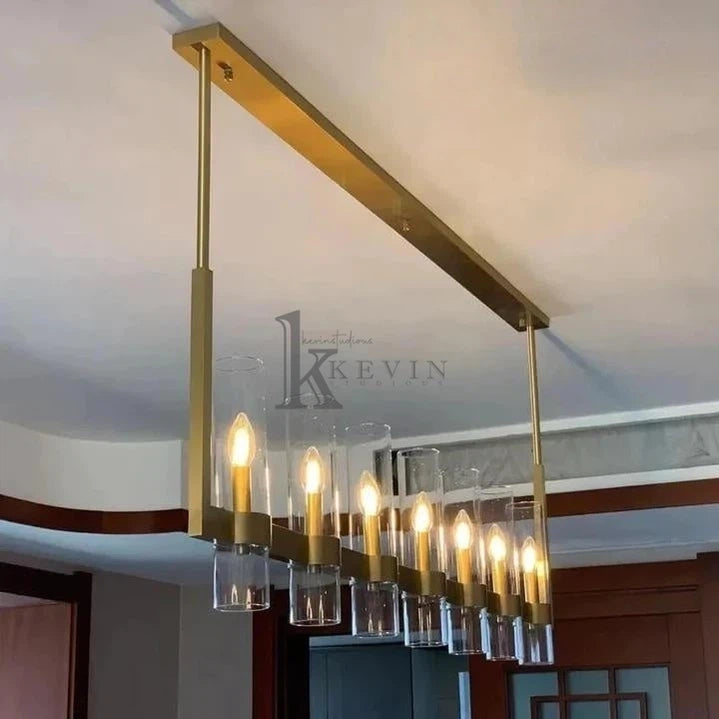 Develle Modern Linear Chandelier 59", 71" chandelier Kevin Studio Inc   