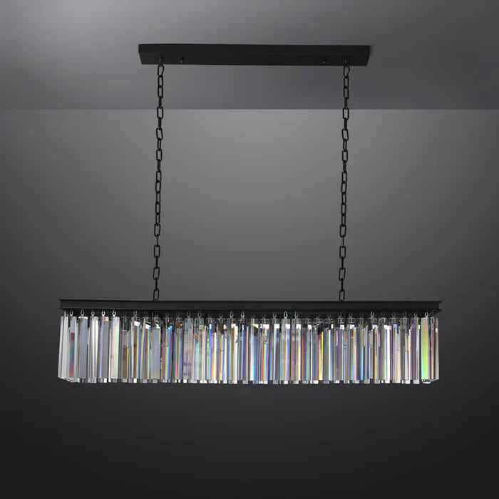 Rhysol Crystal Rectangular Chandelier 49", 59"