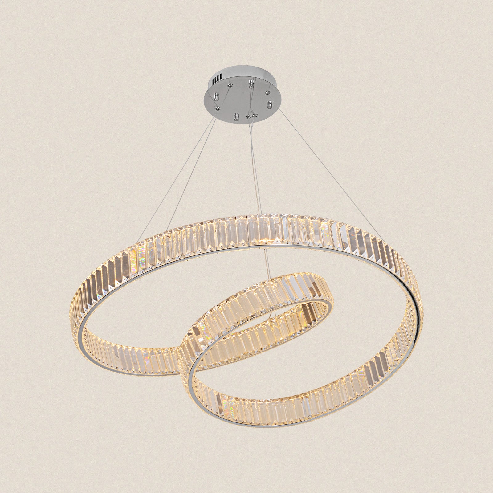 Modern Ring Crystal Chandelier For Living Room