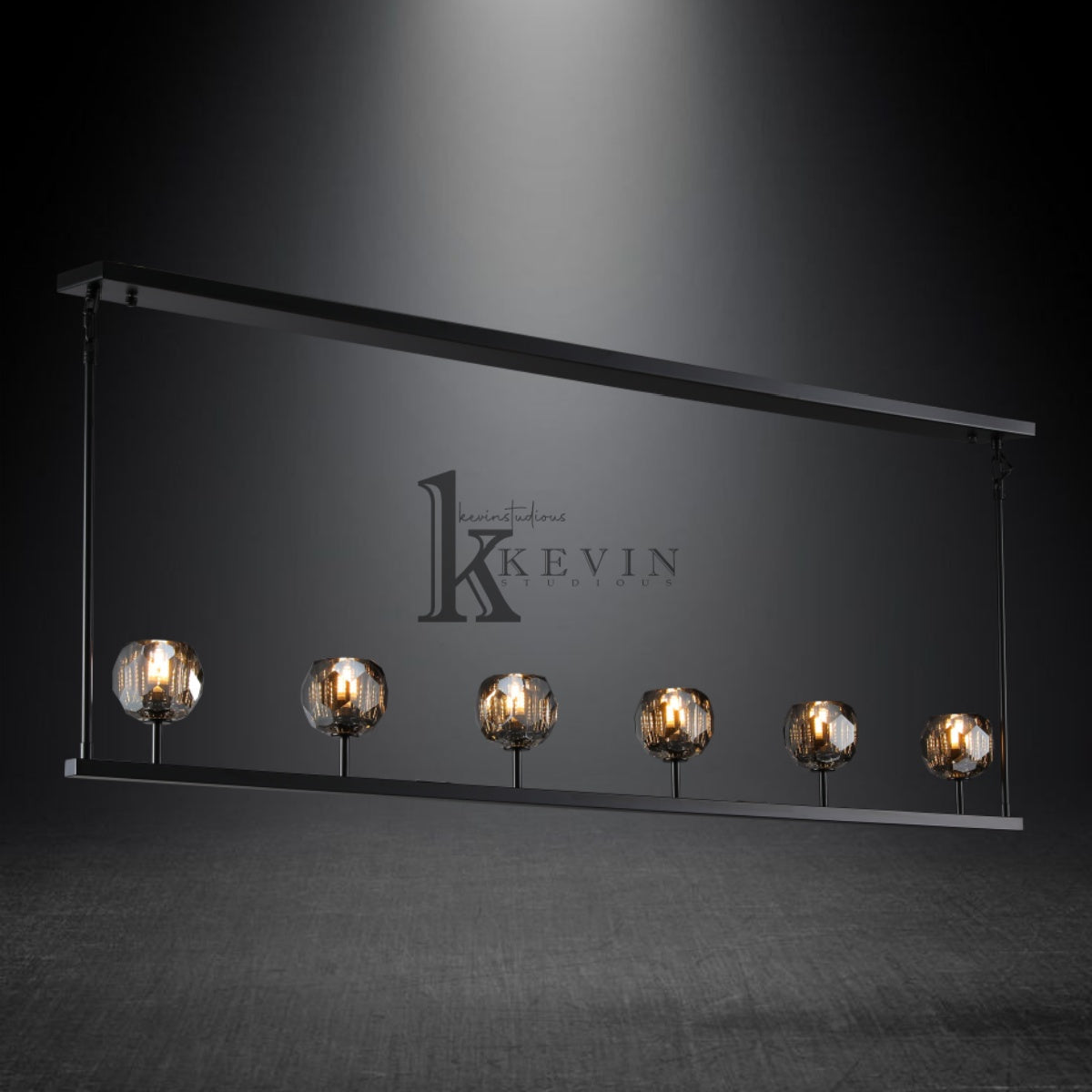 Kristal Modern Crystal Ball Linear Chandelier 48", 60"