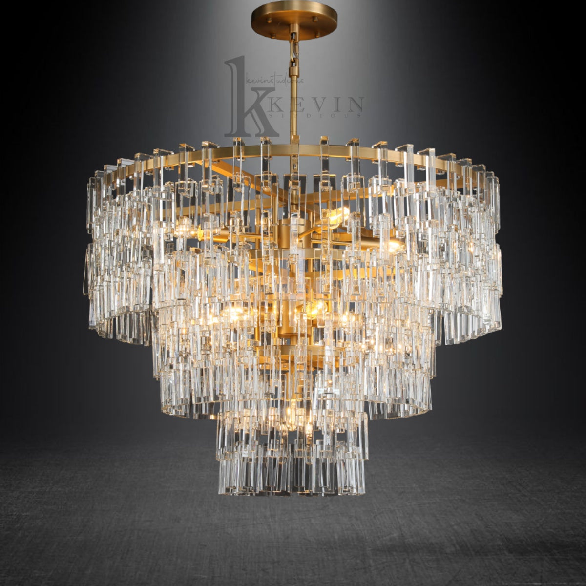 Seraphina Modern Tiered Round Crystal Chandelier 36'', 48", 60"