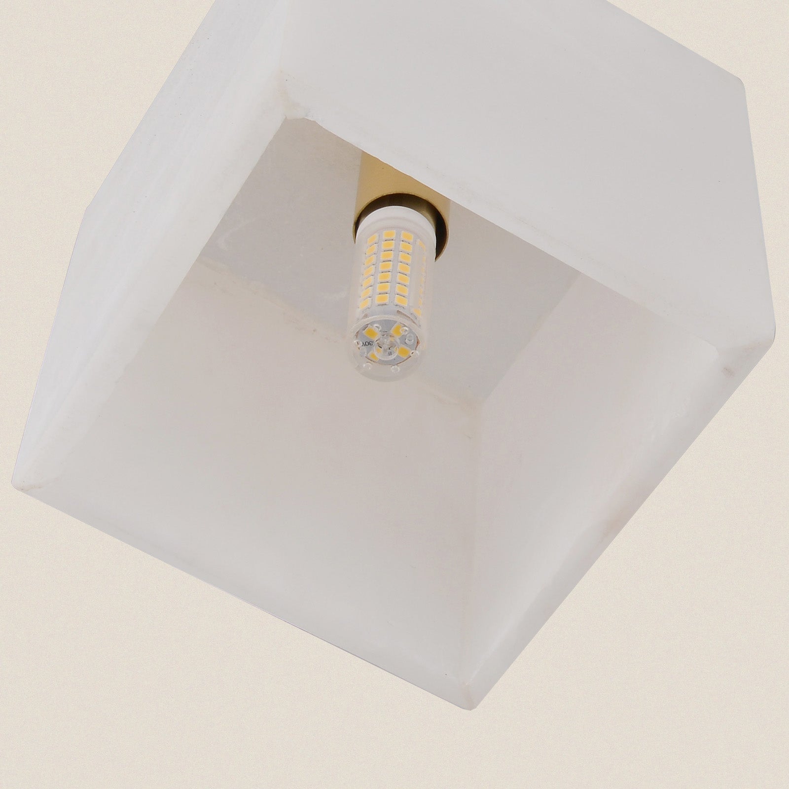 Modern Cube Alabaster Pendant Light