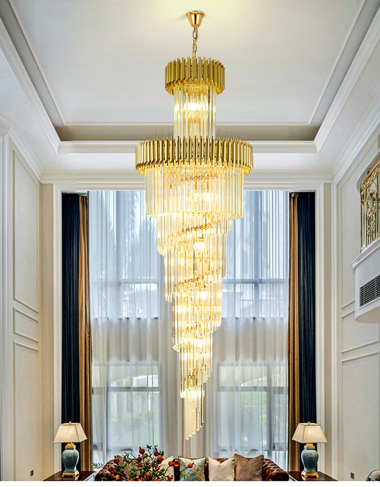 Helix Crystal Elegance Chandelier for Entrance and Staircase Chandeliers Kevinstudiolives   