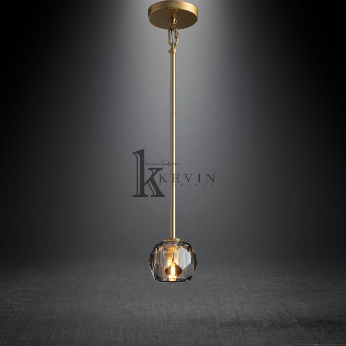 Kristal Modern Crystal Ball Pendant Light (Rod), Kitchen Island Pendant Lighting