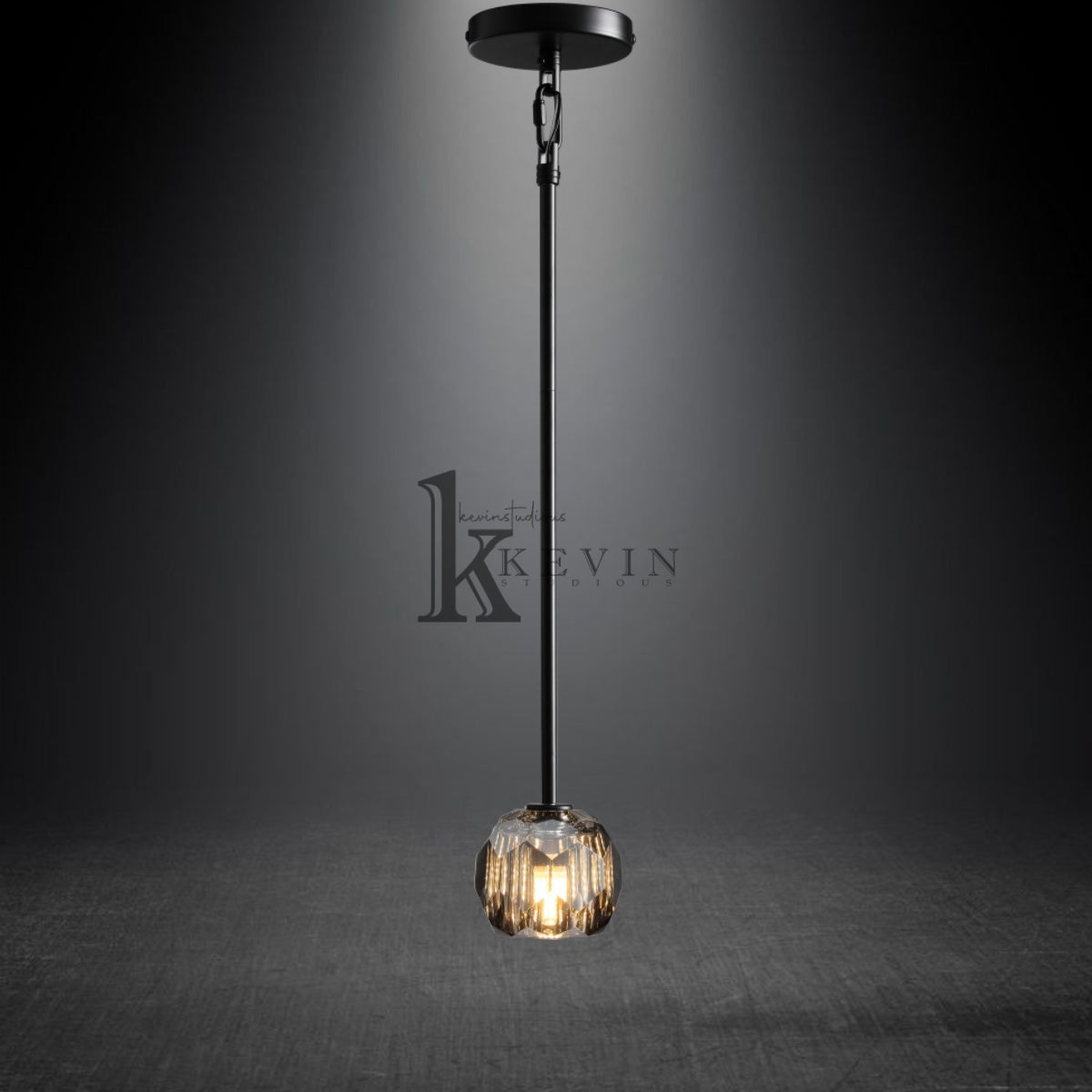 Kristal Modern Crystal Ball Pendant Light (Rod), Kitchen Island Pendant Lighting