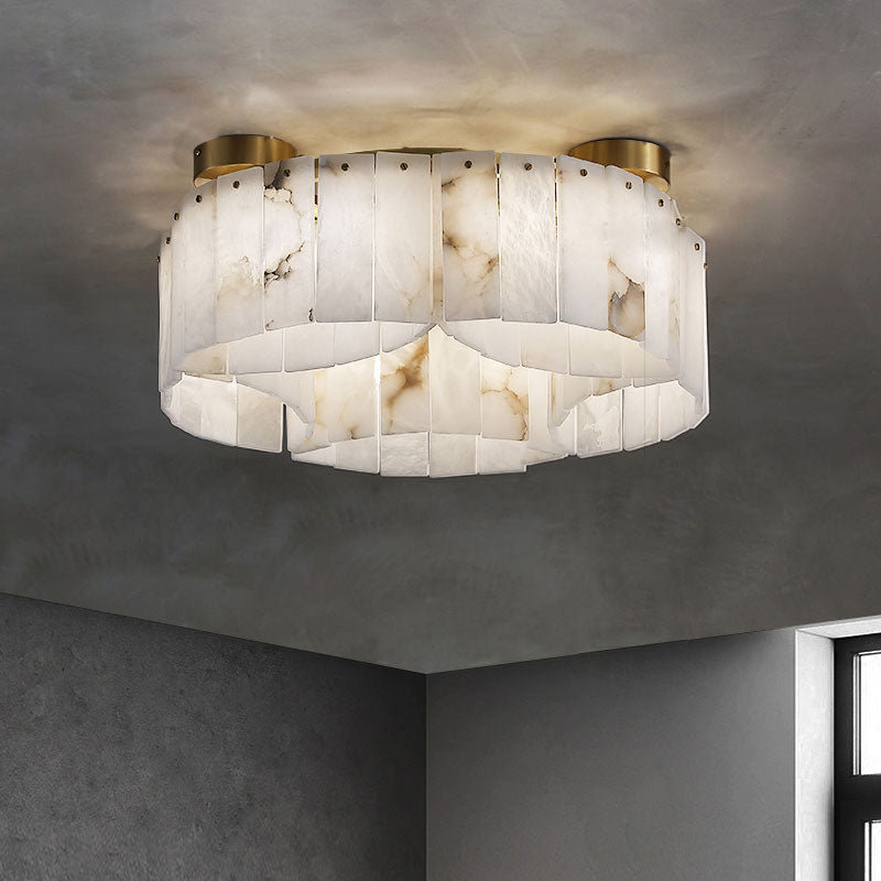 Contemporary Alabaster Flush Mount Ceiling Lamp Chandeliers Kevinstudiolives 21.65" D x 8.86" H  