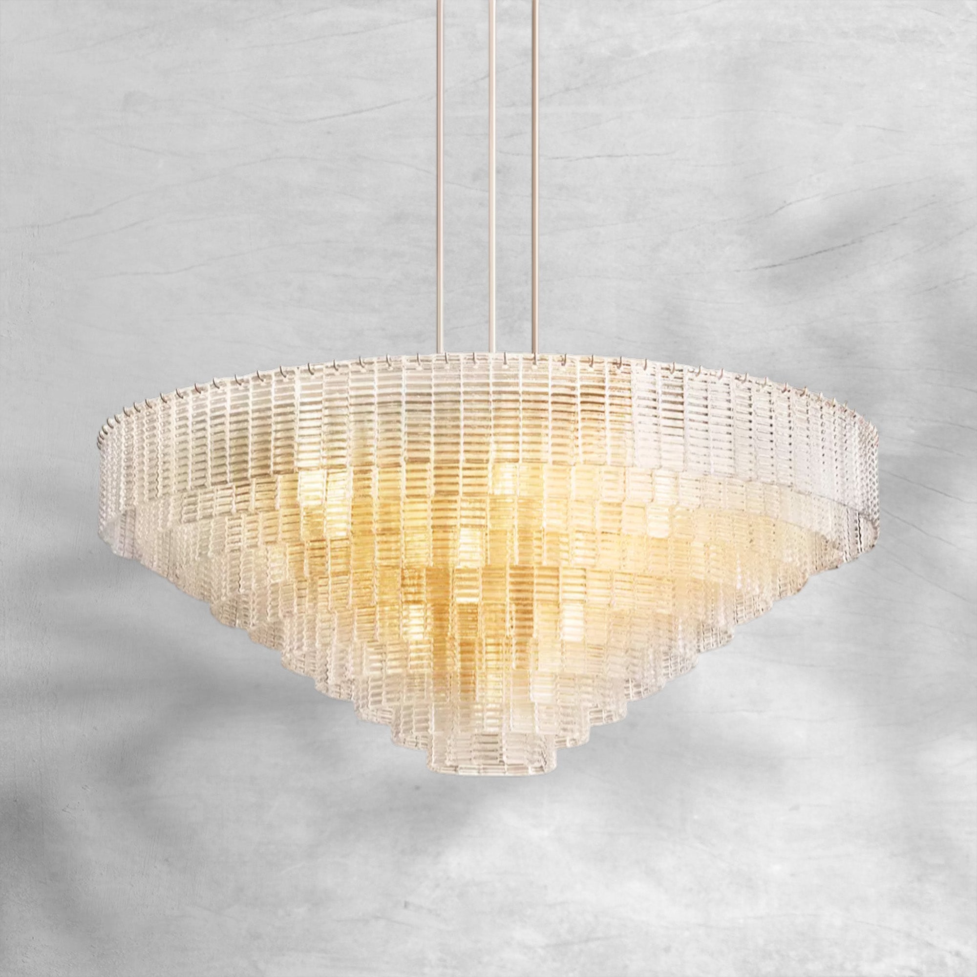 Sirena Clear Round Chandelier 65"