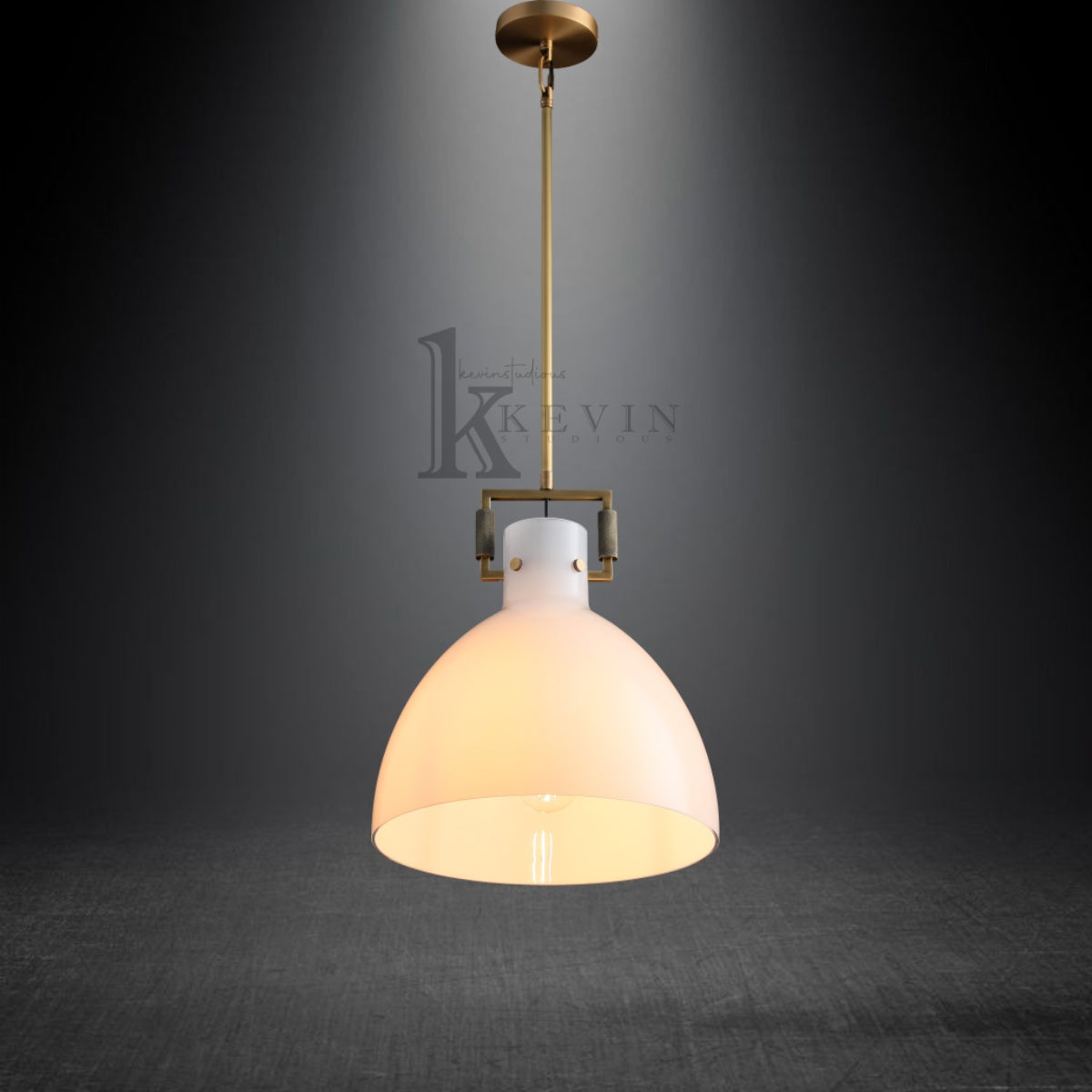 Funda Modern Milk Glass Pendant Light, Kitchen Island Pendant Lamp