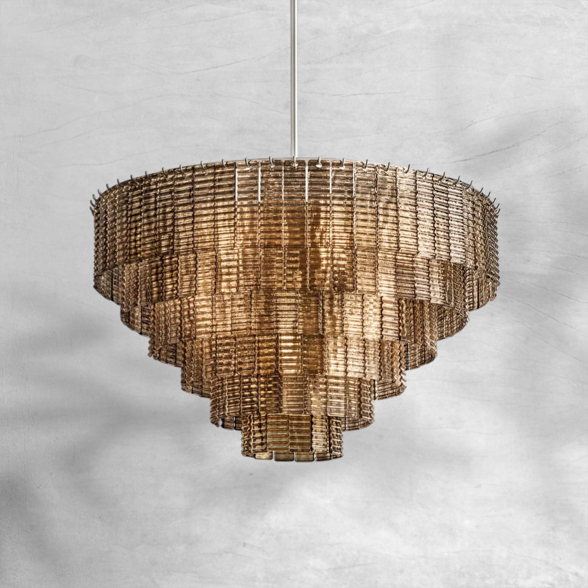 Sirena Smoke Round Chandelier 41"