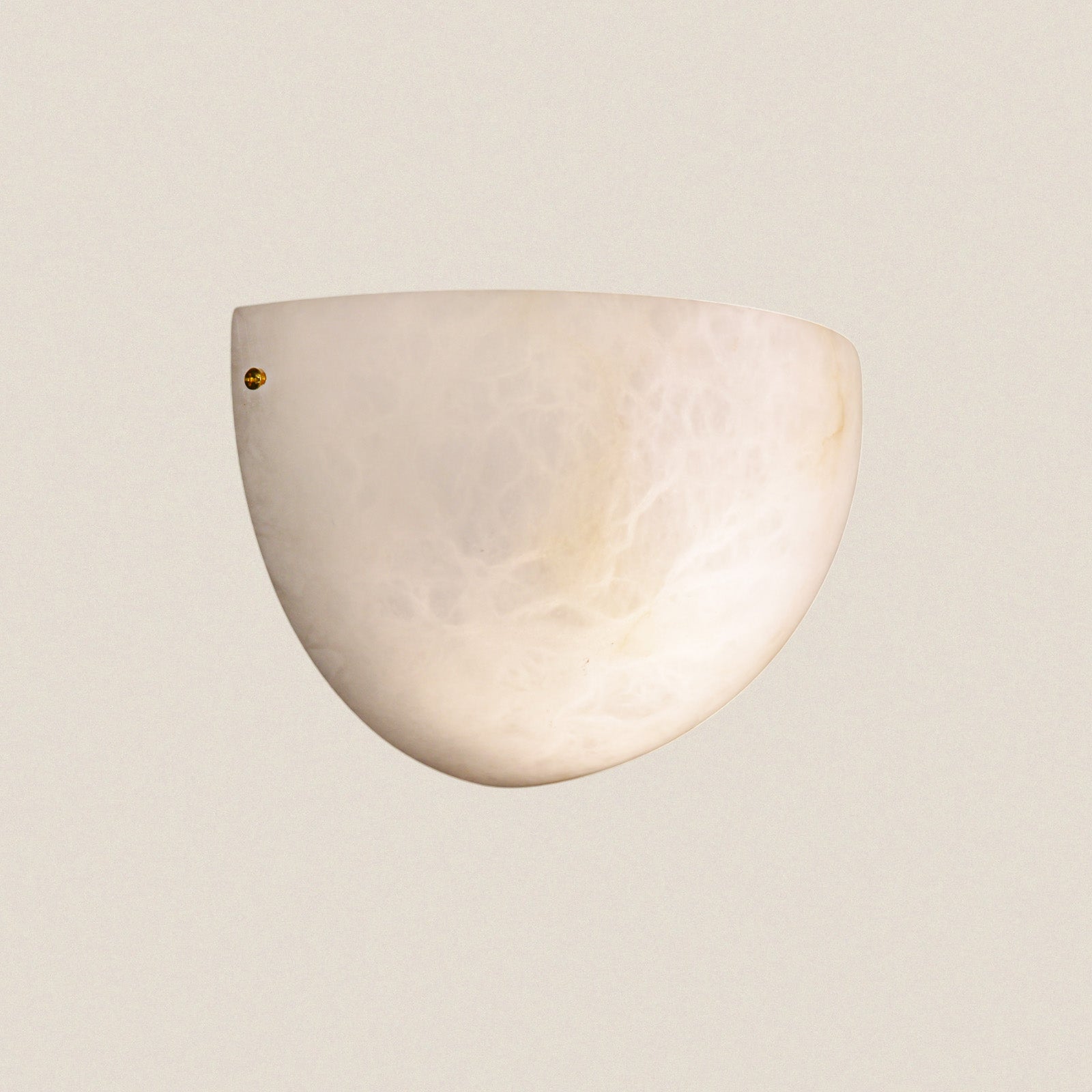 Natural Alabaster Half Dome Design Wall Sconce