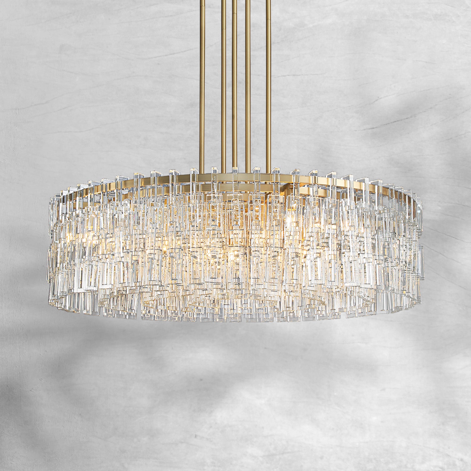 Marigan Round Crystal Chandelier 36", 48", 60"