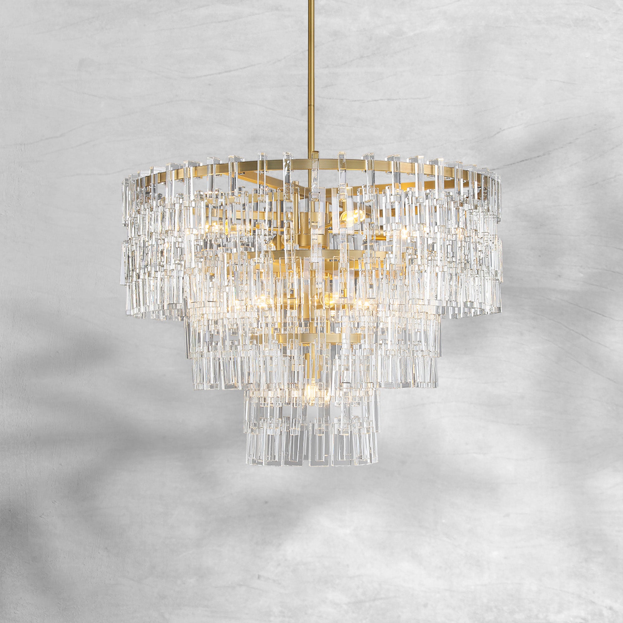Marigan Modern Tiered Round Crystal Chandelier 36'', 48", 60"