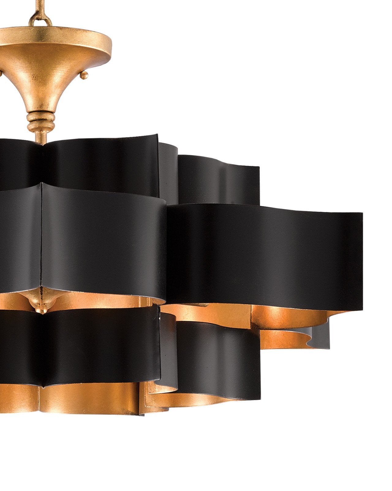 Grand Lotus Large Black Chandelier NORMAL Lotus   