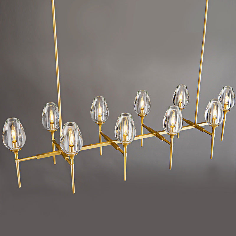 Tulipa Modern Crystal Linear Chandelier 52", 65"