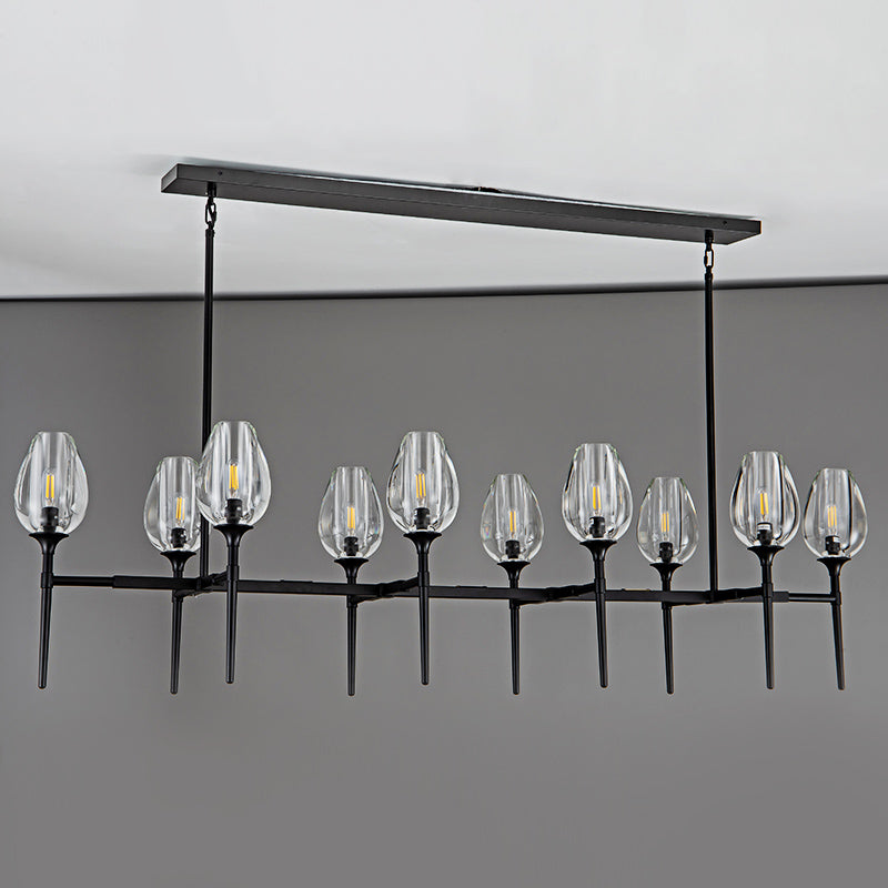 Tulipa Modern Crystal Linear Chandelier 52", 65"