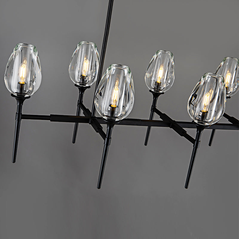 Tulipa Modern Crystal Linear Chandelier 52", 65"