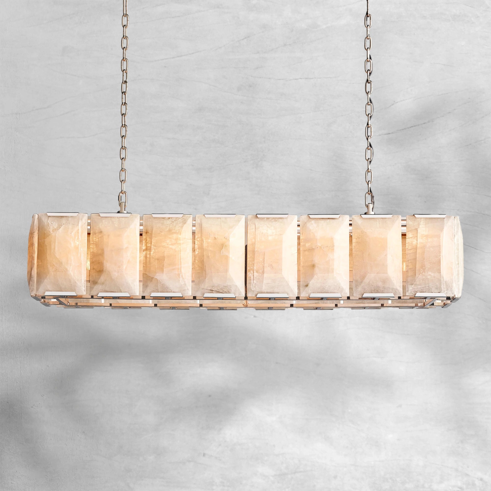 Harlew Calcite Rectangular Chandelier 42"54''62''74''