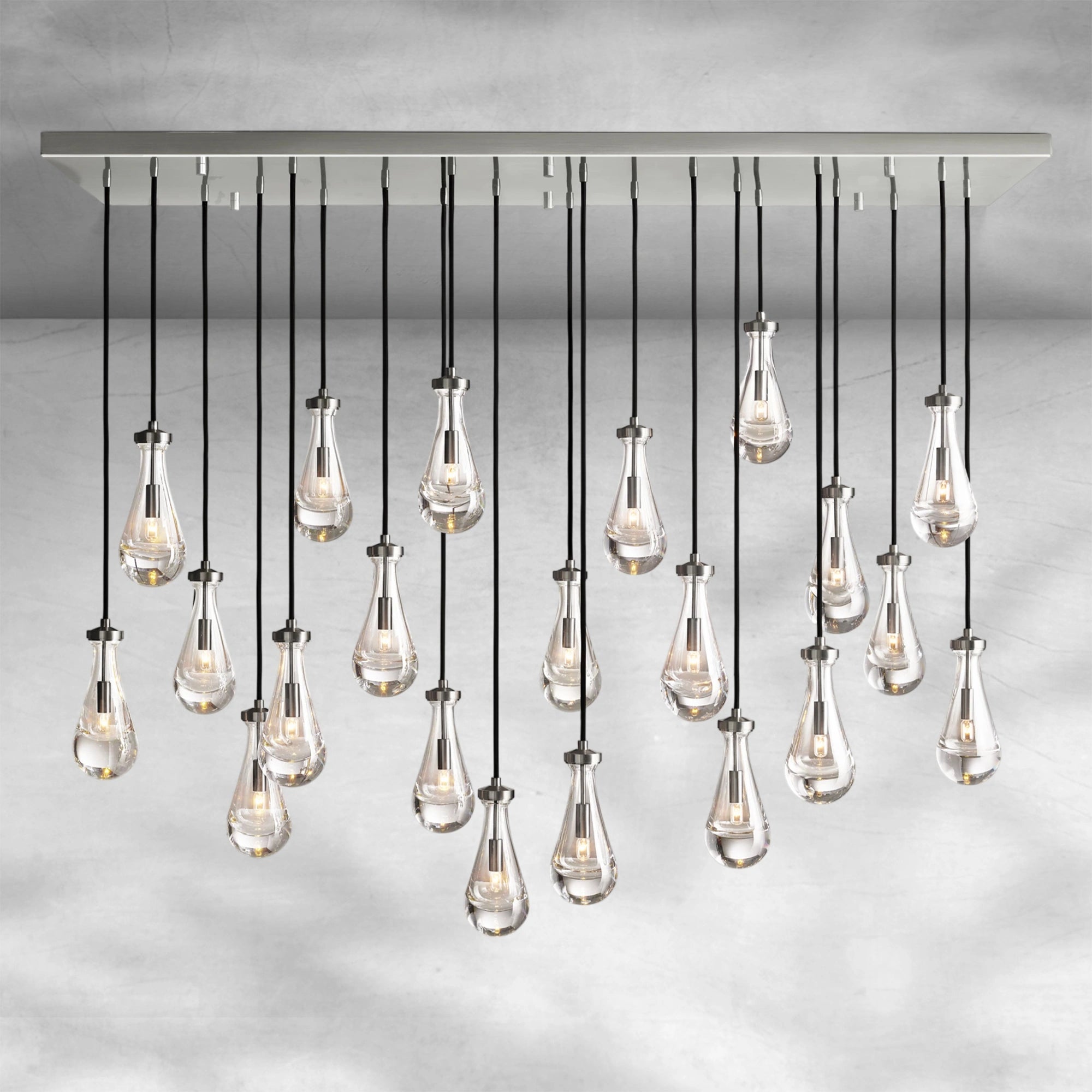 Raindrop Modern Linear Chandelier 54", 72"