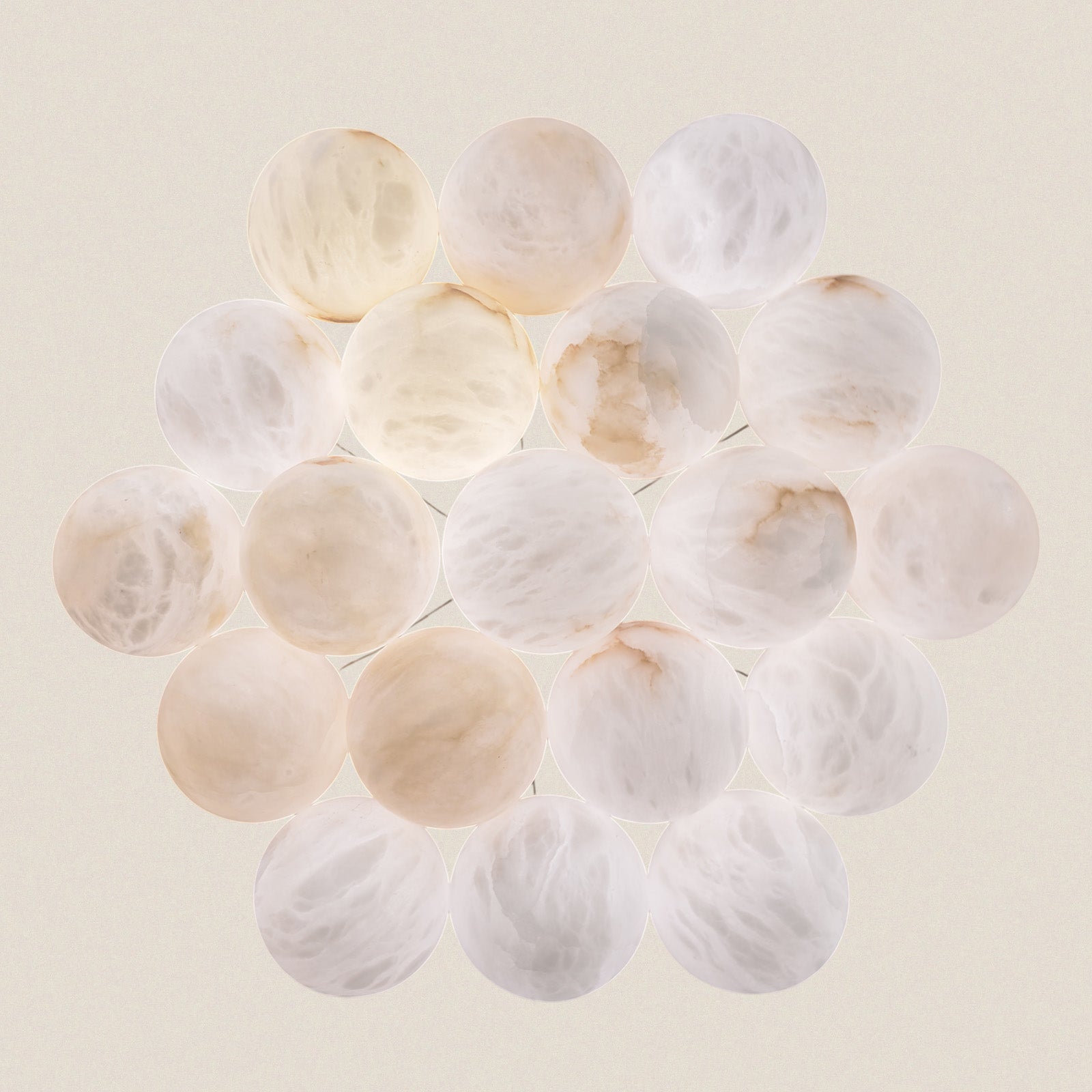 Modern Alabaster Globe Chandelier