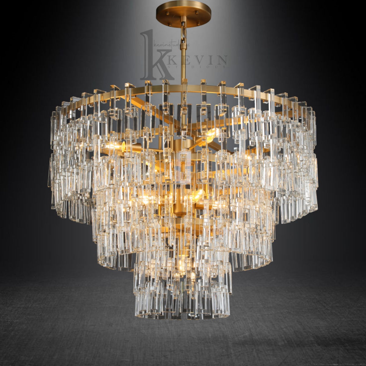 Seraphina Modern Tiered Round Crystal Chandelier 36'', 48", 60"