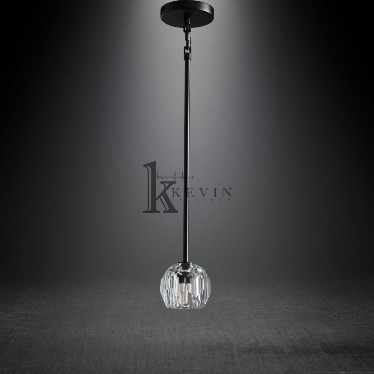 Kristal Modern Crystal Ball Pendant Light (Rod), Kitchen Island Pendant Lighting