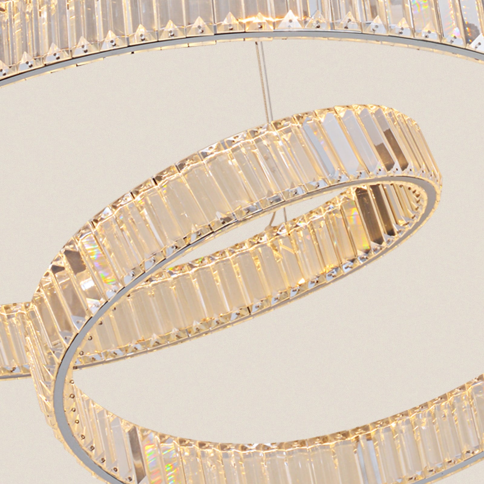 Modern Ring Crystal Chandelier For Living Room