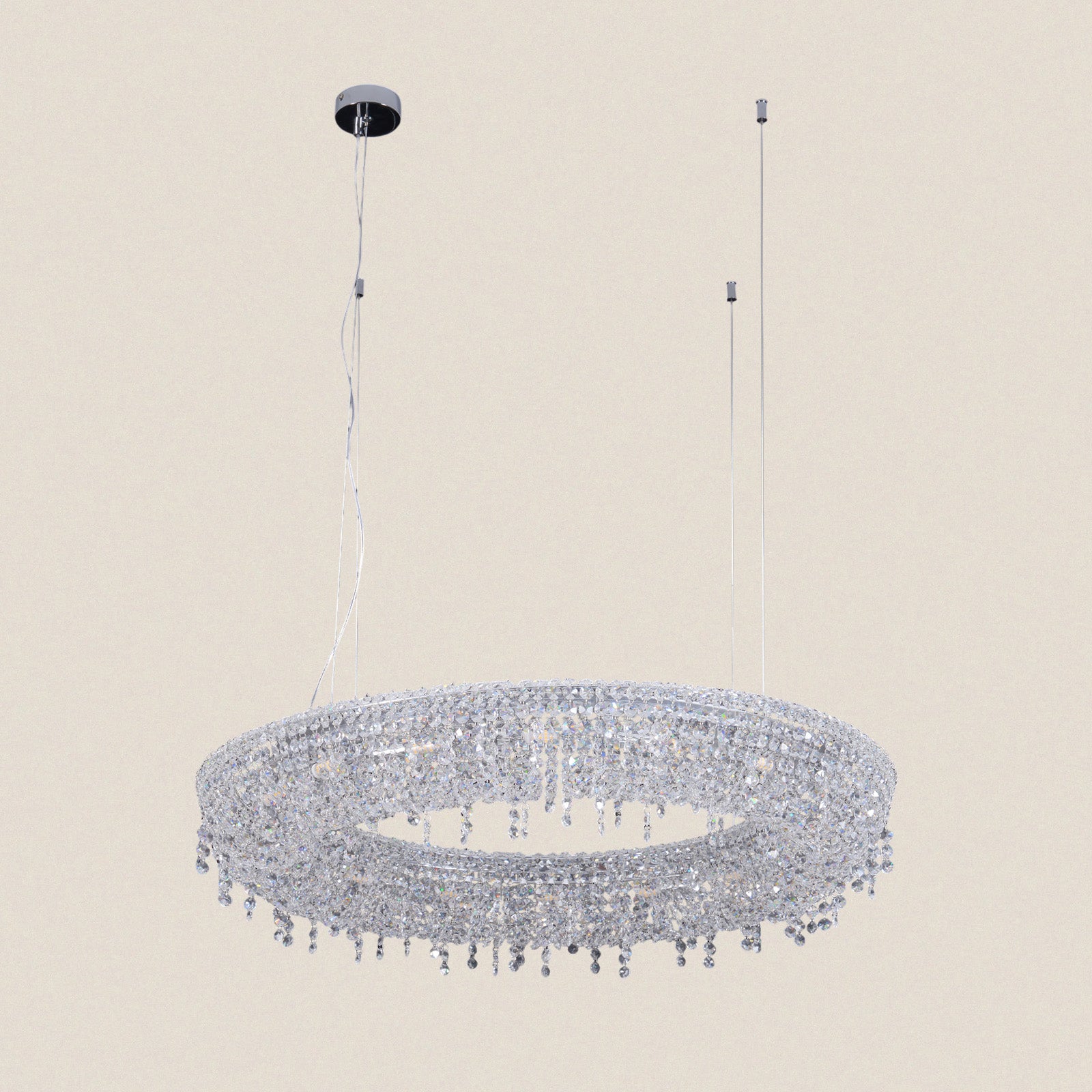 Modern Oval Crystal Chandelier