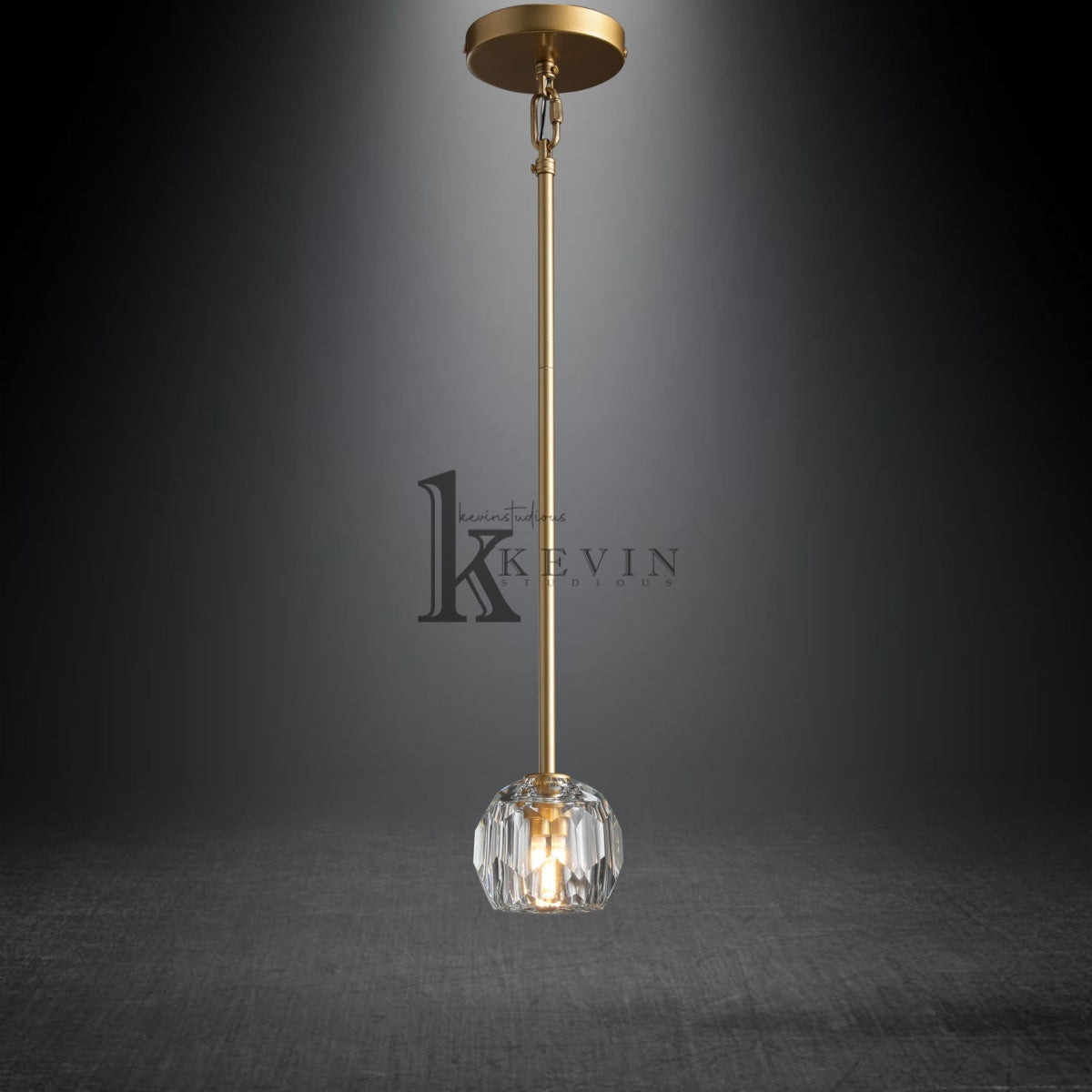 Kristal Modern Crystal Ball Pendant Light (Rod), Kitchen Island Pendant Lighting