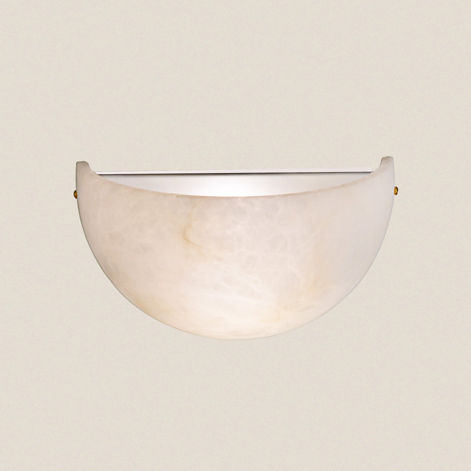 Natural Alabaster Half Dome Design Wall Sconce