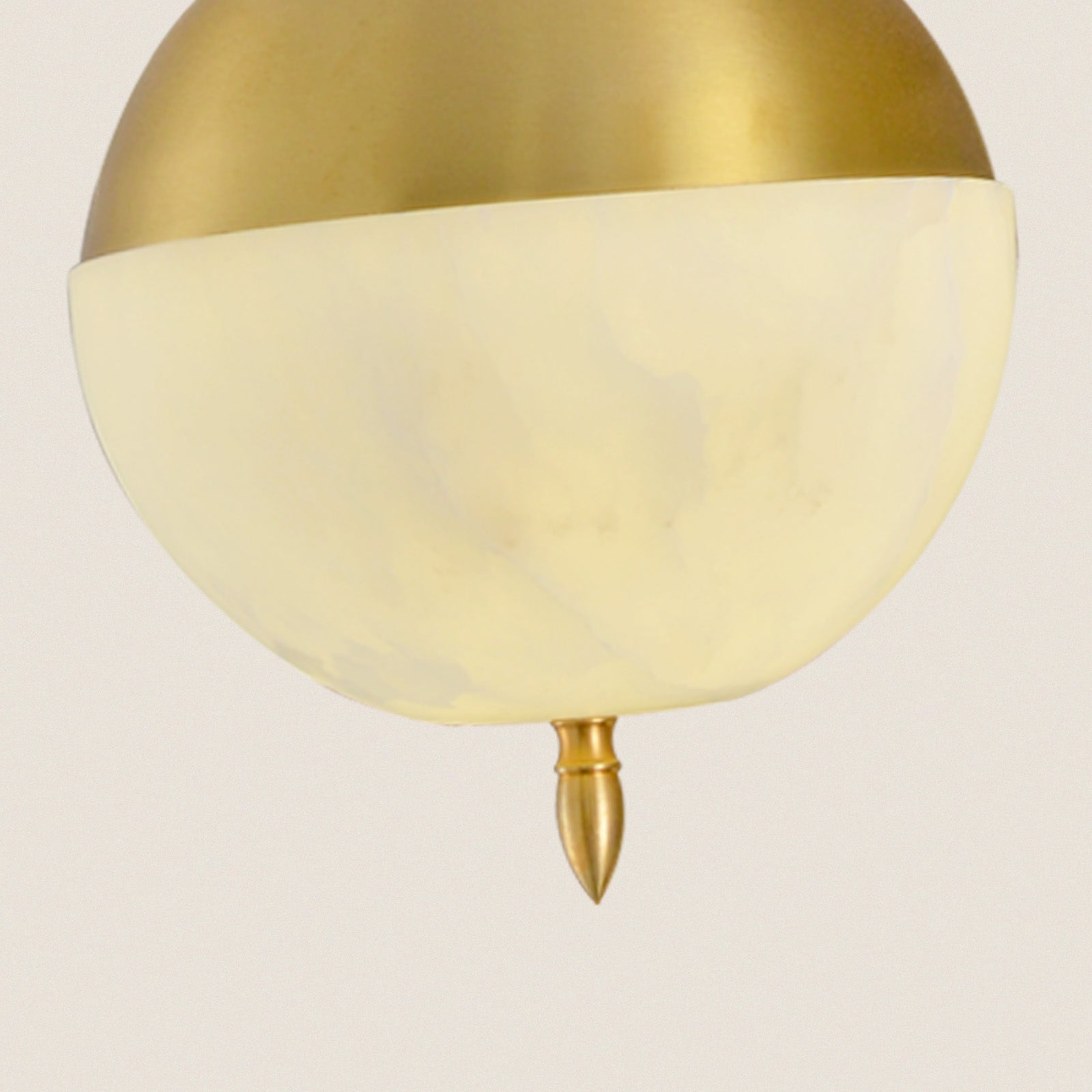 Modern Half-Sphere Alabaster Pendant Light