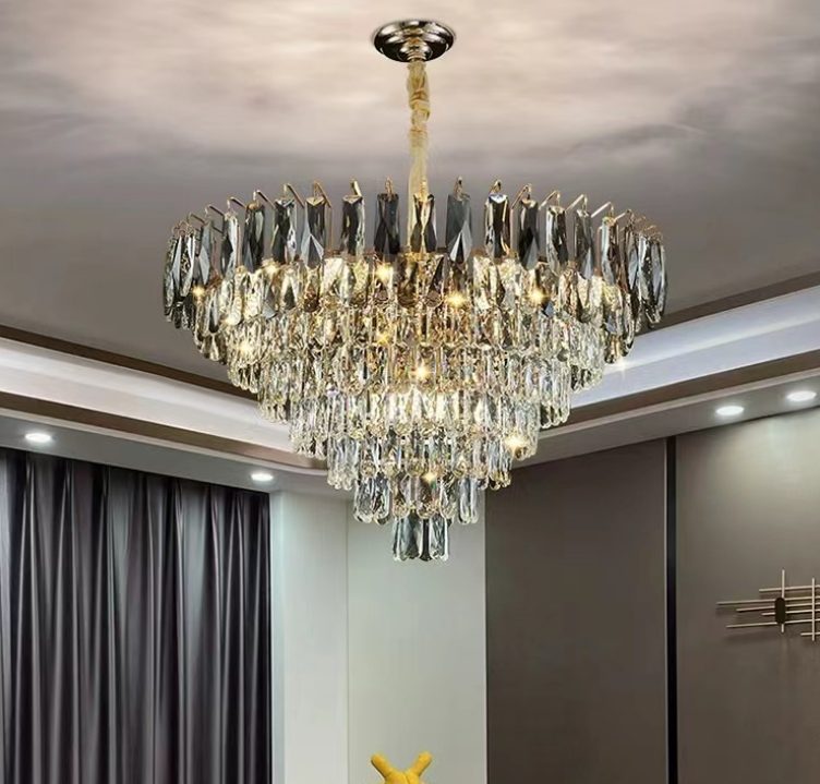 Evange Luxury Modern Crystal Tiered Chandelier chandeliers for dining room,chandeliers for stairways,chandeliers for foyer,chandeliers for bedrooms,chandeliers for kitchen,chandeliers for living room Kevin Studio Inc   