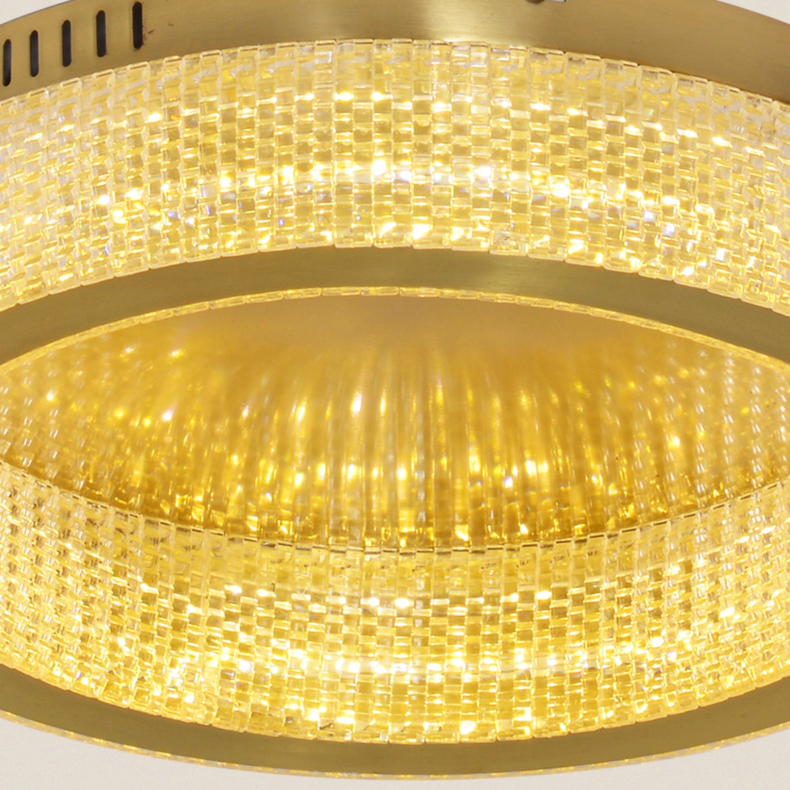 Modern Crystal Gold Flush Mount Ceiling Light