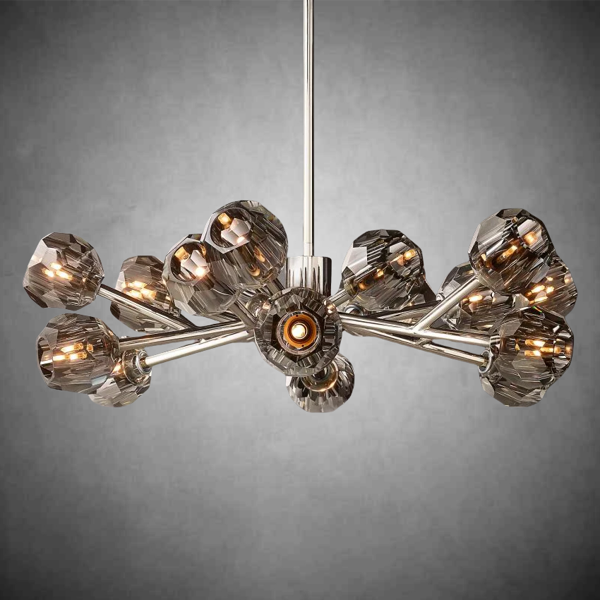 Bille De Crystal Glass Round Chandelier 24"36"48"60"72"