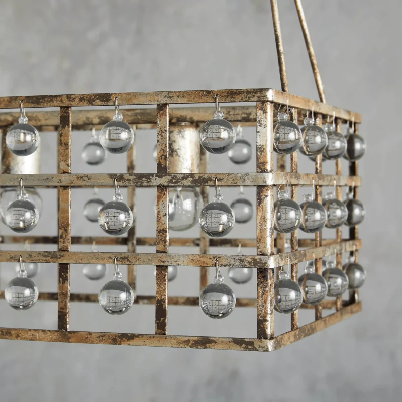 Moder Cage Rectangular Chandelier Chandelier Kevin Studio Inc   