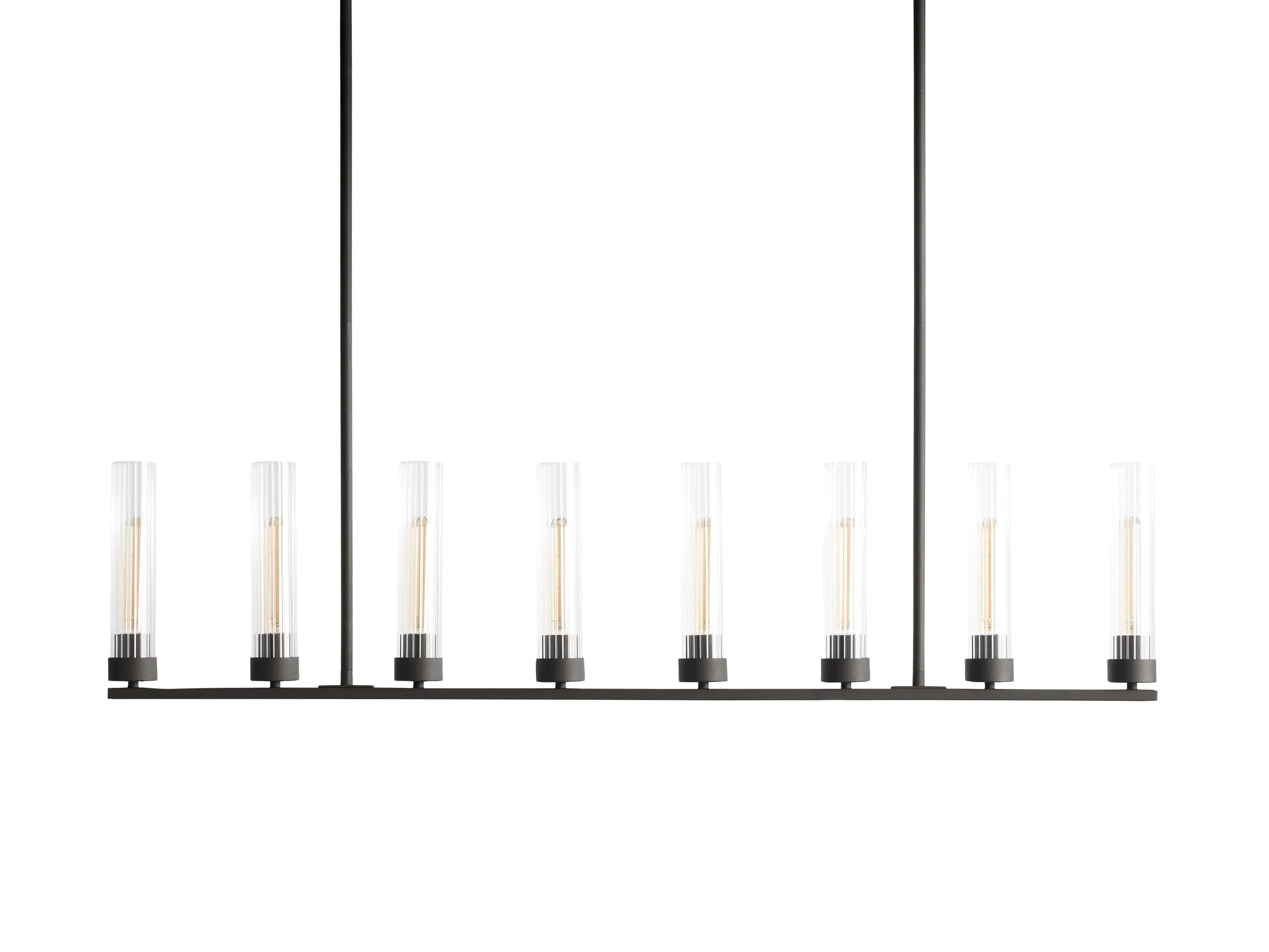 Andreas Linear Chandelier 31"W 46"W 54"W Chandelier Kevin Studio 8 Light Bronze 