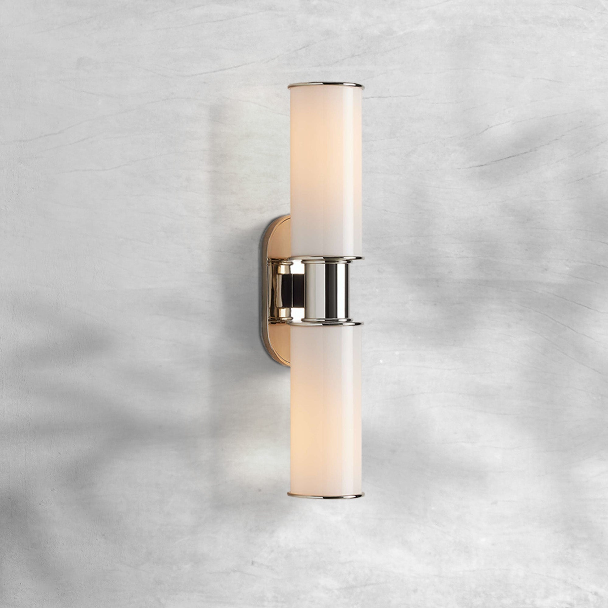 Harlin Modern Milk Glass 2-Light Wall Sconce