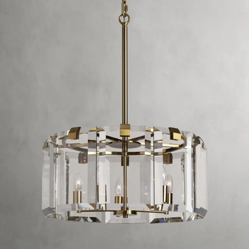 Amaya Round Chandelier Lighting Kevin Studio Inc BRASS 5 LIGHT 